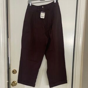 Free People Women's Burgundy Pants